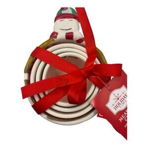 Holiday Time Christmas Snowman Measuring Cup Set NEW
